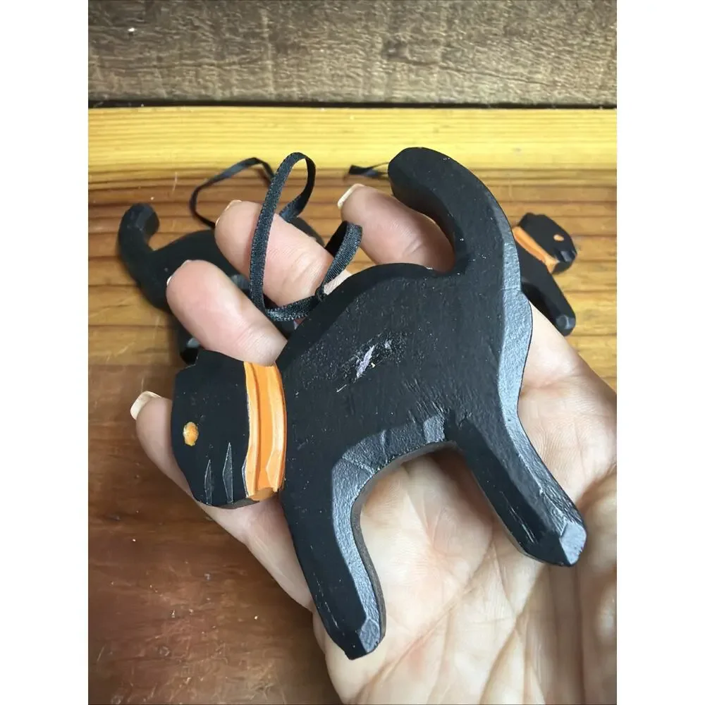 Midwest Cannon Falls Halloween Black Cat Ornaments Set Of 4